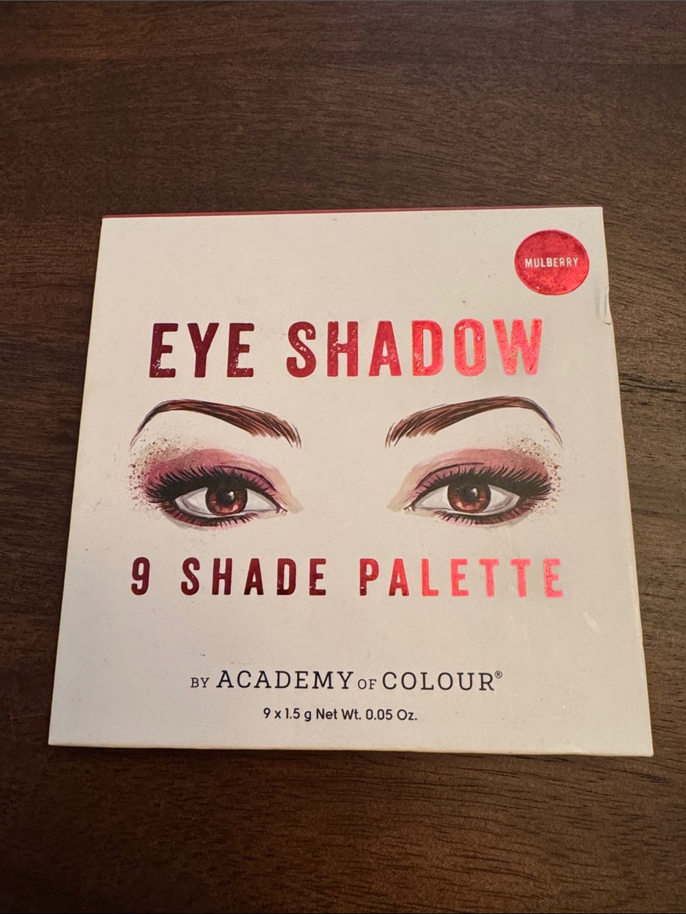 Academy of Colour 9 Shade Eye Shadow Pallet in Mulberry